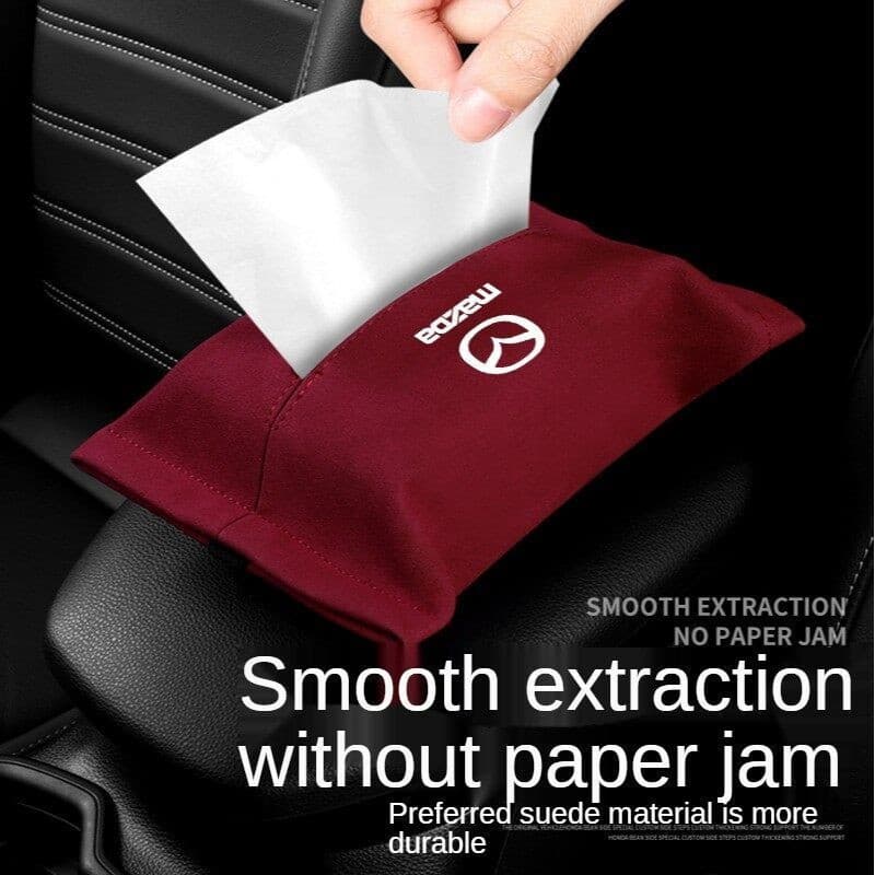 Organizador de Lenços de Papel para Carro, Bolsa de Armazenamento para Decoração Interna Automotiva, Suporte para Mazda