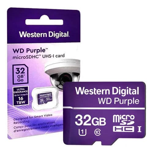 Cartão Micro Sd 32gb Western Digital Wd Purple 100MBPS C10