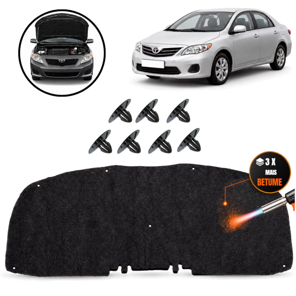 Kit Manta Forro Do Capô E Presilha Toyota Corolla 2009/2014