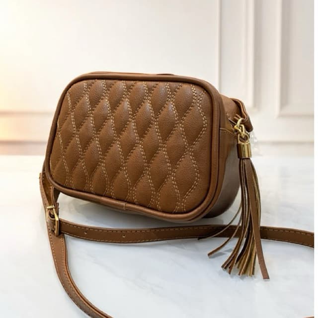 Bolsa Feminina Bordada Luxo Pequena Média Alça Regulável Couro Sintético Tiracolo Transversal⁠