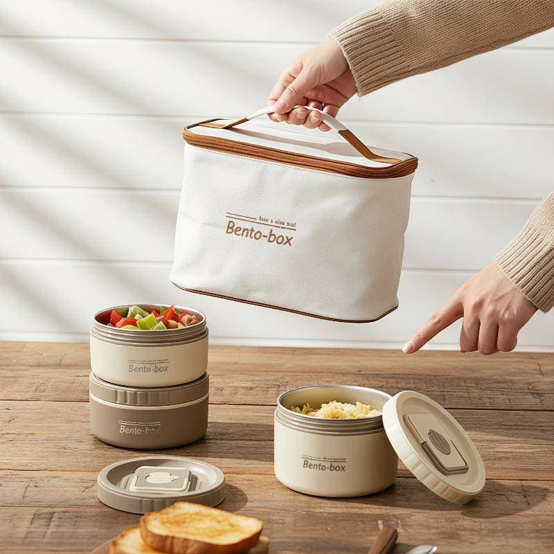 Lancheira OORAN Para Adulto Térmico 2/3 Camadas Café Da Manhã E Conjunto De Comida Térmica BR