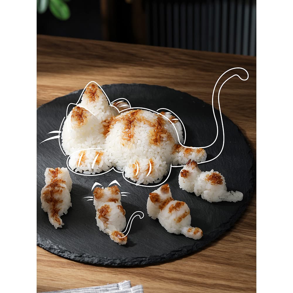 Japão importado gato arroz bola molde de grau alimentício segurança crianças bebê alimentação arroz bonito Animal molde