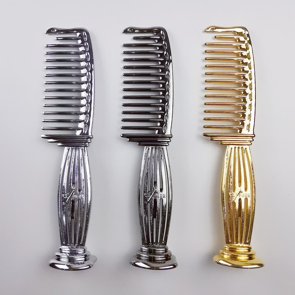 Japão japão YSPARK edição limitada profissional de luxo banhado a Metal Patnong templo pente de dentes largos feminino p