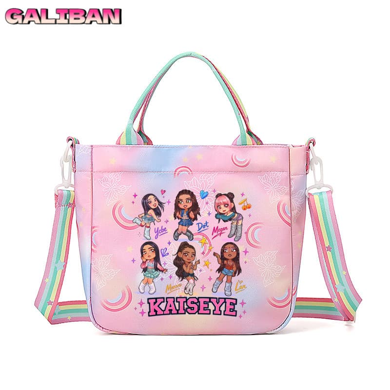 Nova bolsa transversal feminina Katseye, bolsa escolar, bolsa para estudantes, adequada para viagens diárias, bolsa de m