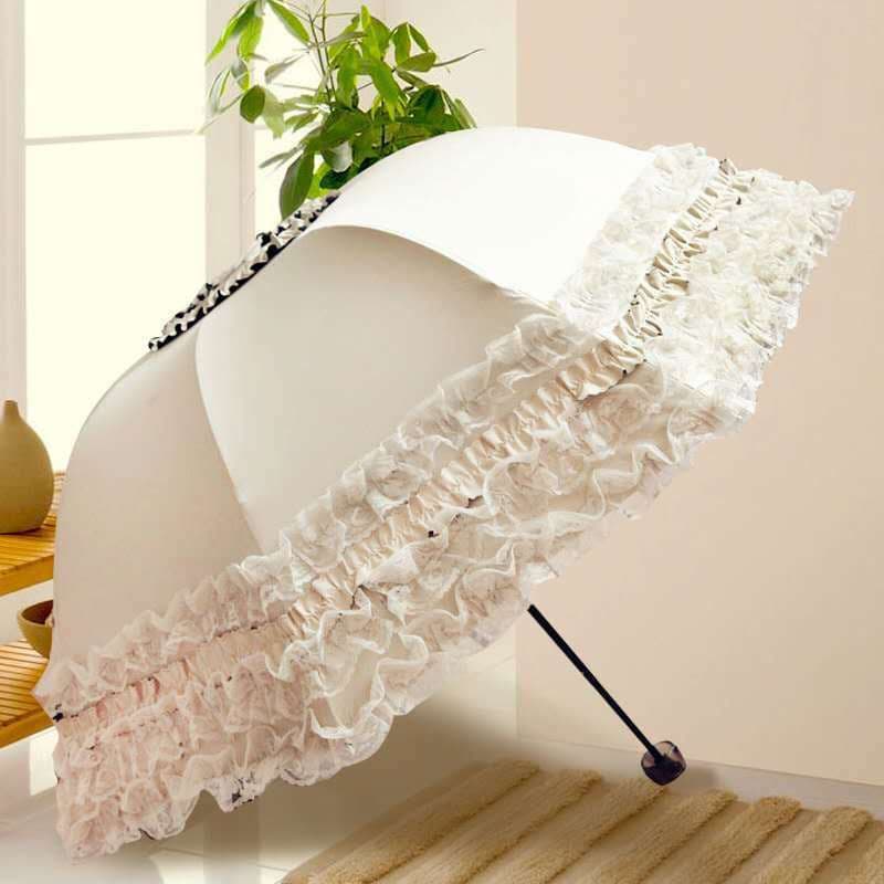Guarda-chuva Super Lindo Guarda-sol, Guarda-chuva de Renda Princesa Arco, Guarda-chuva de Chuva ou Chuva, Guarda-ch