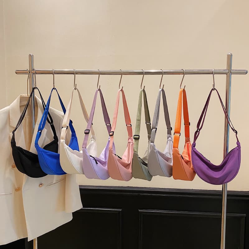 Bolsa mensageiro de Nylon feminina, bolsa de bolinho leve, estilo esportivo, de ombro pequena, bolsa de ombro para