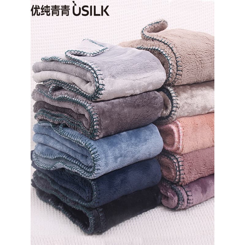 Estilo simples cor sólida costura Coral velo tamanho pequeno joelho cobertor bainha cobertor para cães gatos animais de