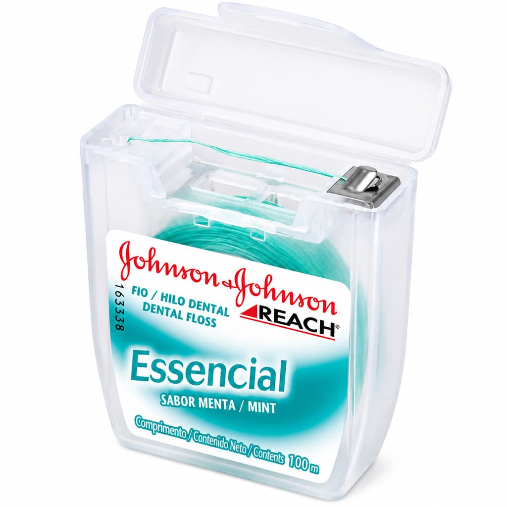 Kit com 3 Fios Dentais Reach Essencial Menta 100m Johnson's