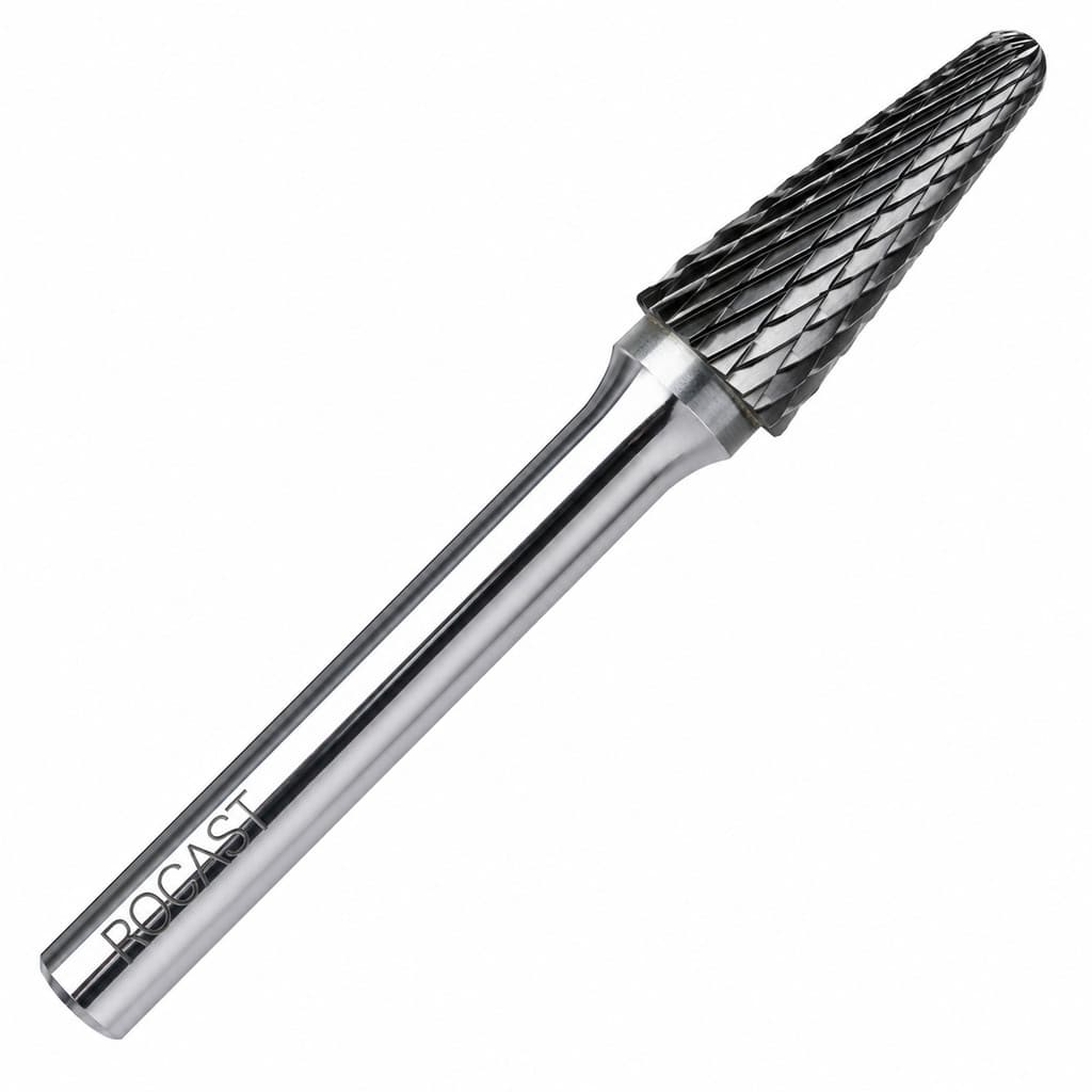 Lima Rotativa Cônica Com Raio 12mm Metal Duro Rocast