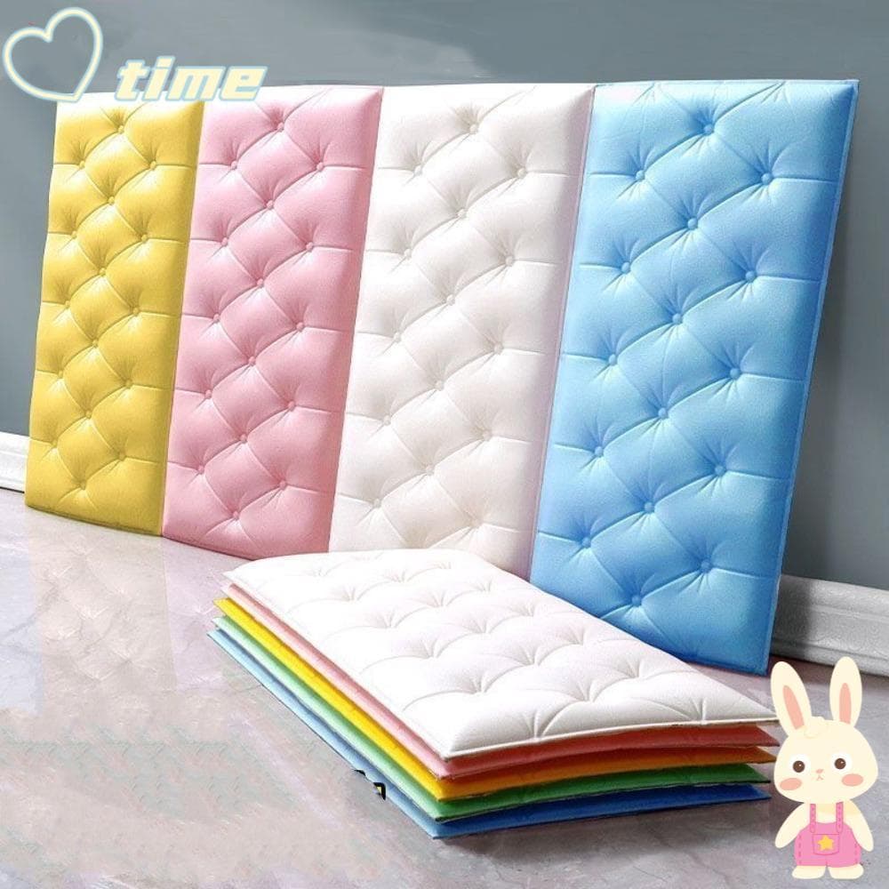 Adesivos De Parede TIME , Papel Anticolisão DIY , Almofada Macia Autoadesiva Espessa Para Quarto Infantil