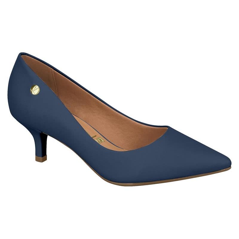 Scarpin Fem Vizzano Salto Baixo Fino 1122828 Couro Sintético