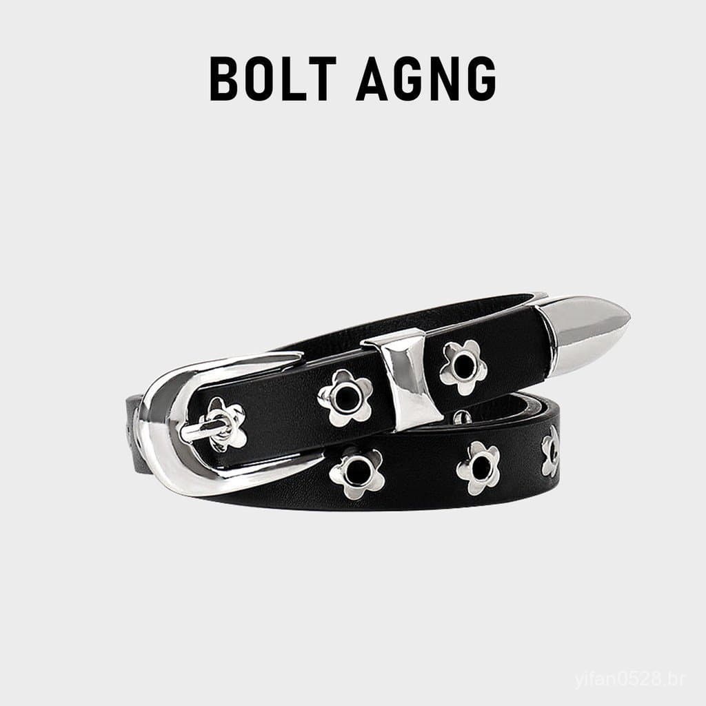 Cinto de rebite de flor Original VOLLUN meninos meninas estilo fino estilo Punk moderno com cinto Jeans