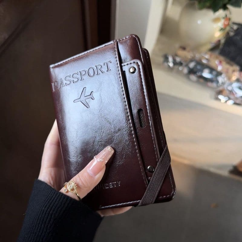 Novo porta-passaporte multifuncional, porta-cartões de armazenamento de documentos