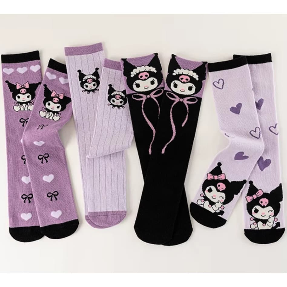 Meia Kuromi Algodão Sanrio