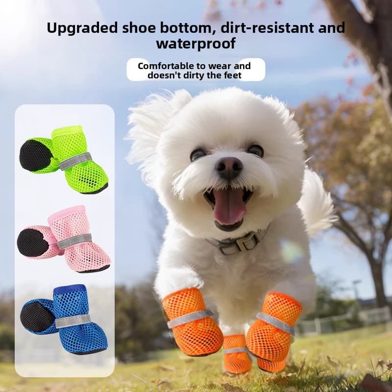 Sapatos Confortáveis Para Animais De Estimação De Malha – Cães Com Sola Macia Pequenos E Grandes , Capas Os Pés , De Ver