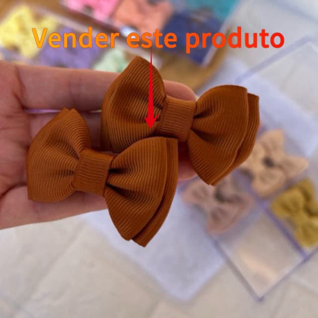 Parzinho de Laços Simples Infantil Cores Variadas Duplinha Lacos Menina
