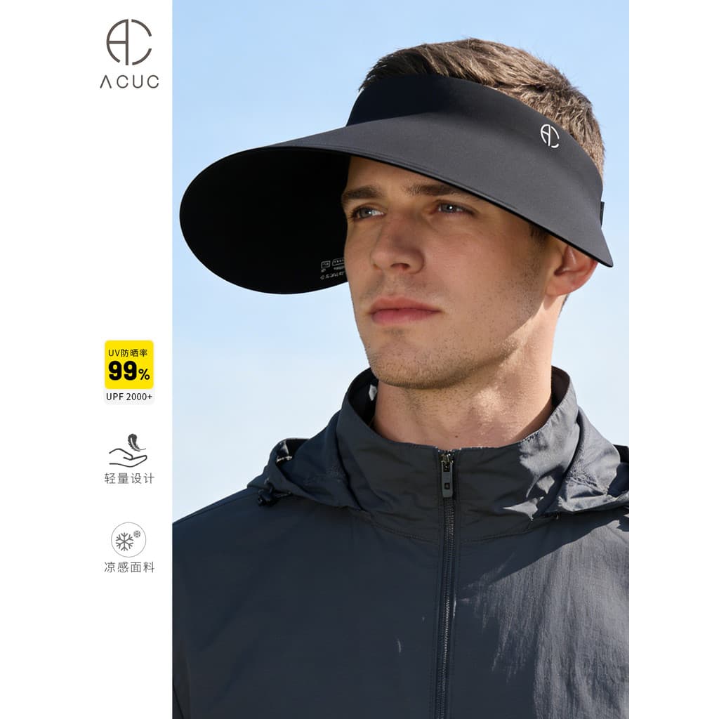 Chapéu ACUC Chapéu de Sol Masculino Protetor Solar Anti-Ultravioleta Verão Fresco Sensação Oca Cartola Ao Ar Livre Circu
