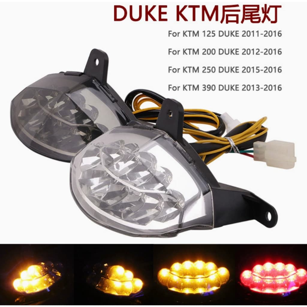 Adequado para KTM 200 390 Duke 12-15 LED modificado sinal de volta traseiro luz traseira