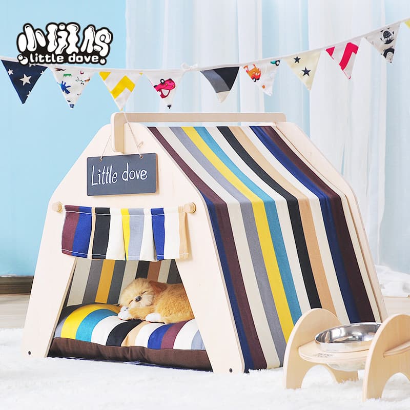 Canil inverno removível lavável casa de cachorro Yurt Teddy Bichon Pomeranian pequeno médio tamanho cão gato maca casa d