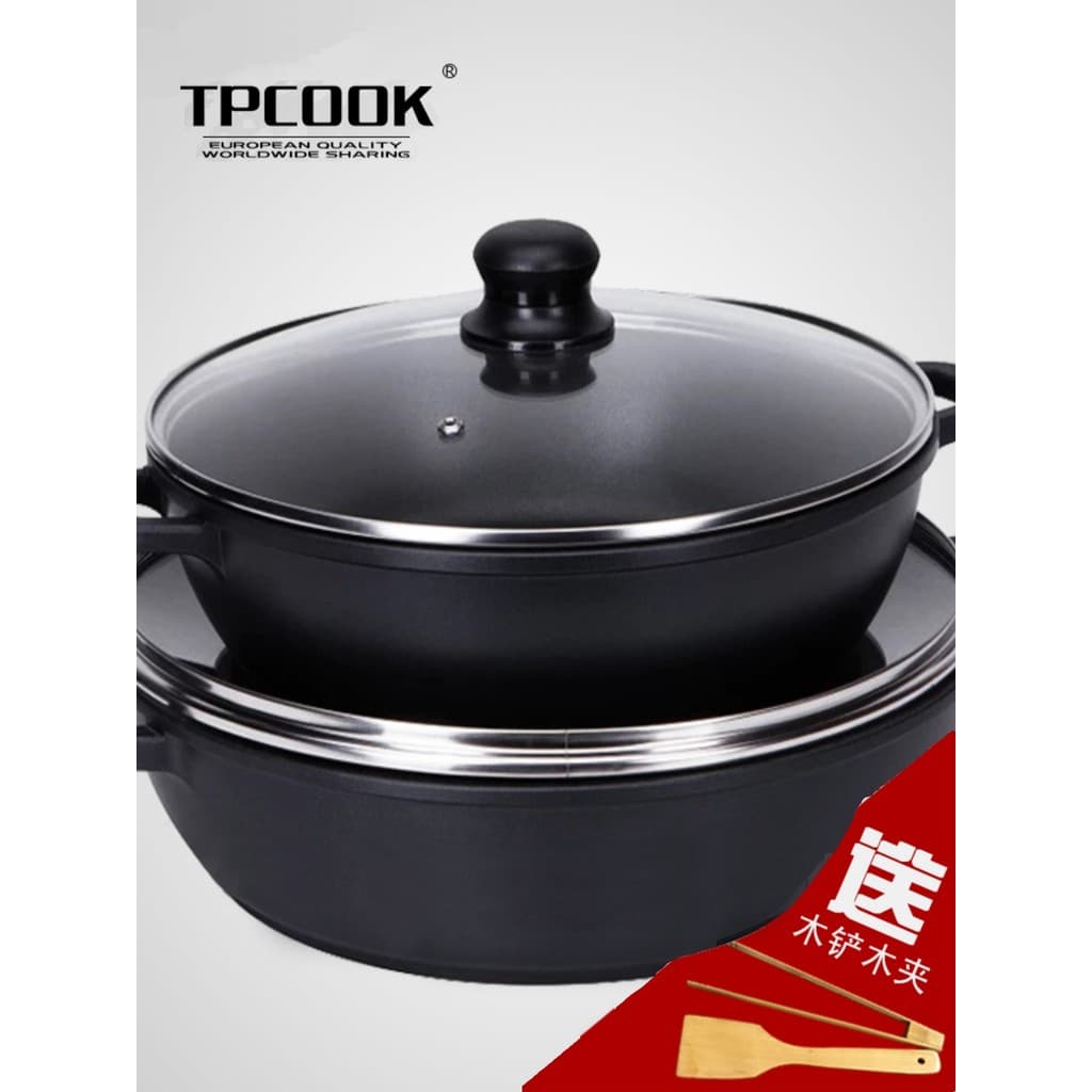 40CM frigideira crua frigideira fritar bolinho panqueca sopa frigideira exclusiva cozinhar panqueca antiaderente fogão d