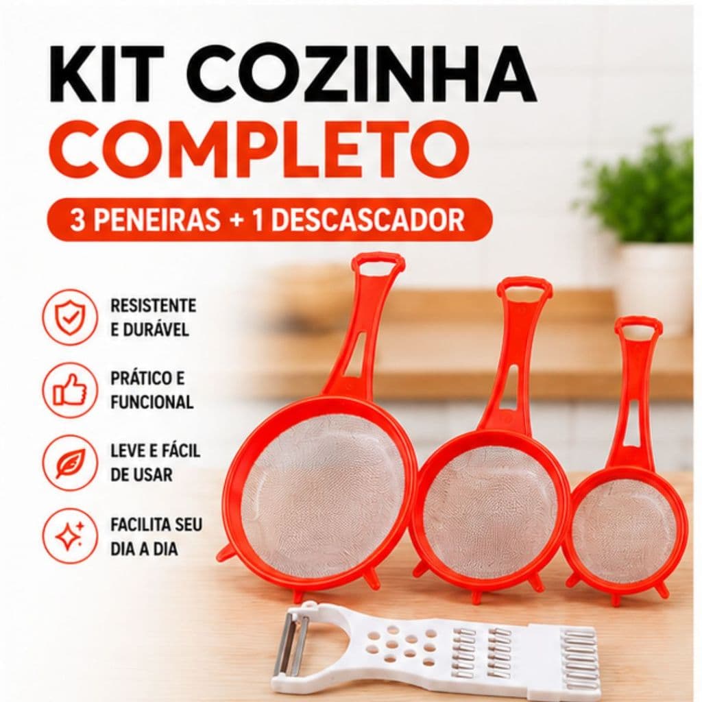 Kit Peneiras De Plastico Coador Decascador Peneira De Cozinha