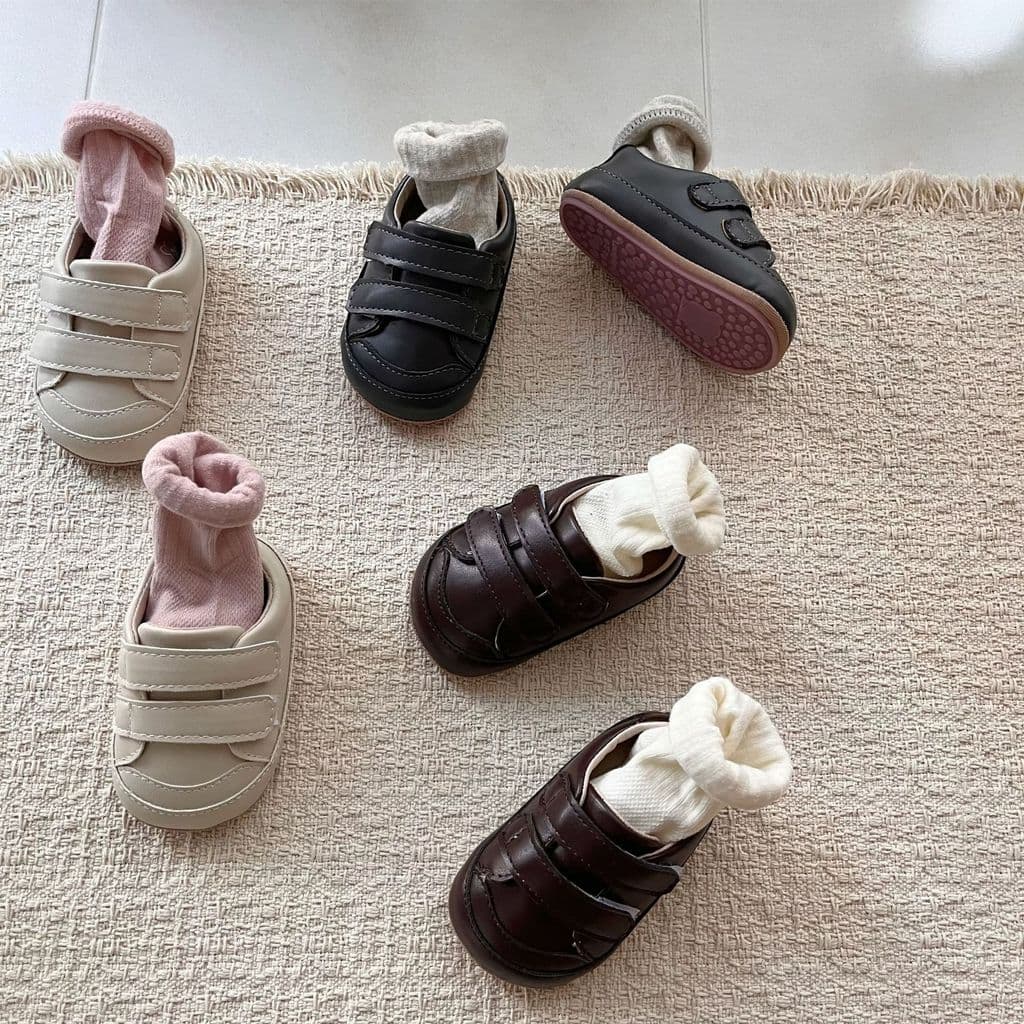 Bebê da criança sapatos outono novo estilo de sola macia antiderrapante sapatos de bebê duplo Velcro versão coreana sapa