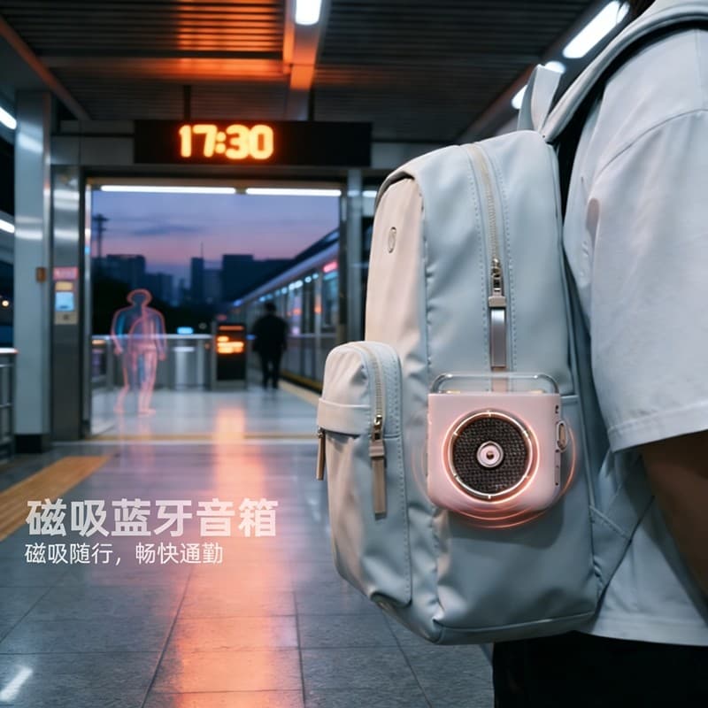 2026 influenciador magnético alto-falante Bluetooth alto Volume ao ar livre portátil cartão de luz noturna cintura-pendu