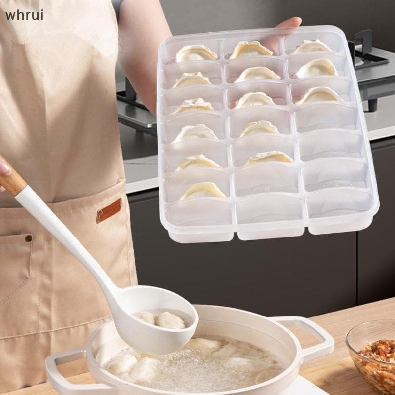 [WHRUI] 15/21 Grade Caixa De Armazenamento De Cozinha Organizador De Geladeira Bandeja Transparente Reutilizável Para Re