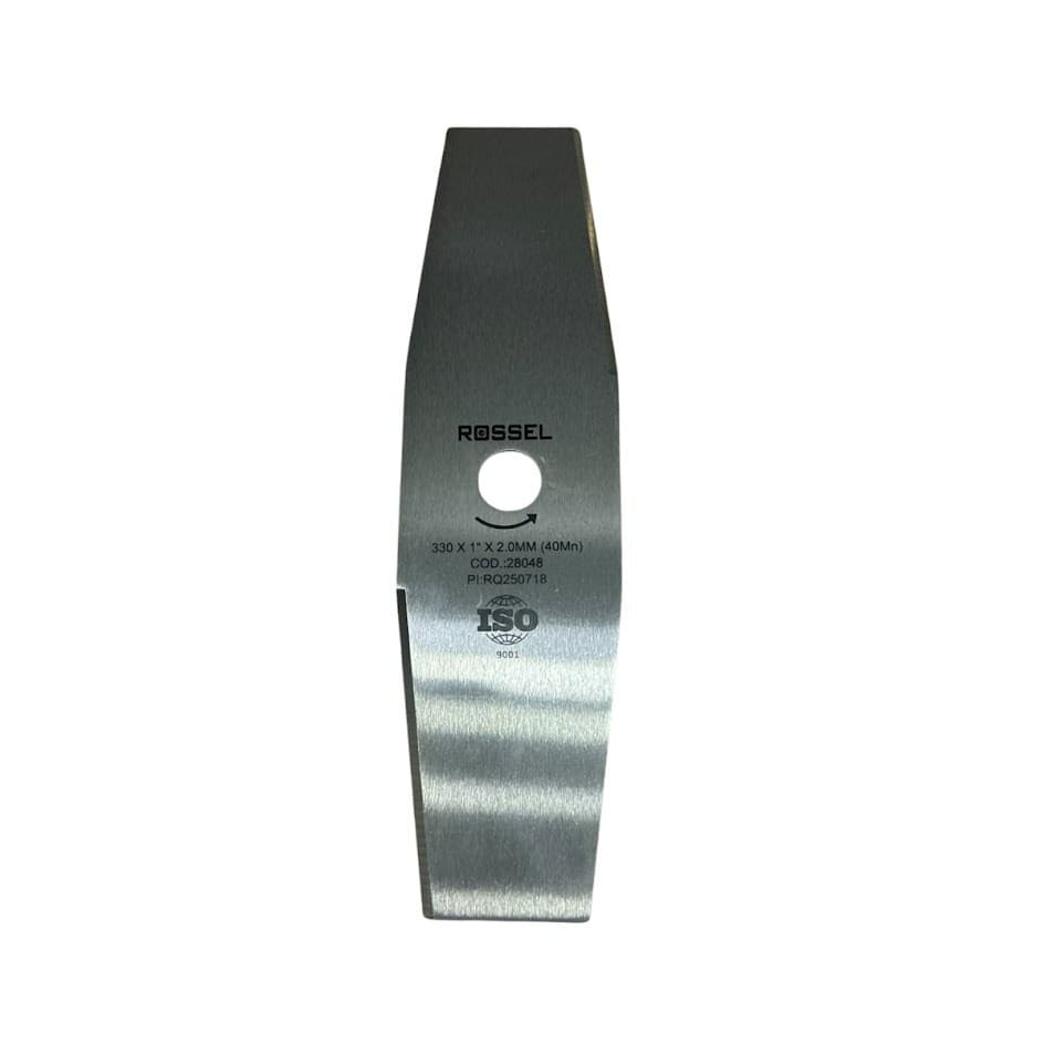 Lâmina 2 Pontas Roçadeira Furo 1" 330mm x 2,0mm Universal Multimarcas Toyama Tekna