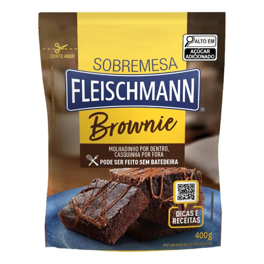 Mistura para Brownie Fleischmann 400g – Prepare Brownies Fofinhos e Saborosos
