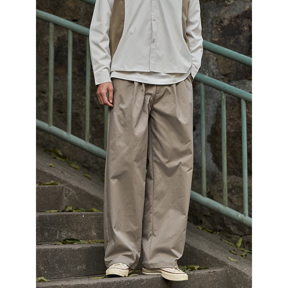 Japonês Retro simples cor sólida Drape calças retas homens Street Wear primavera outono solto All-Match Casual perna lar