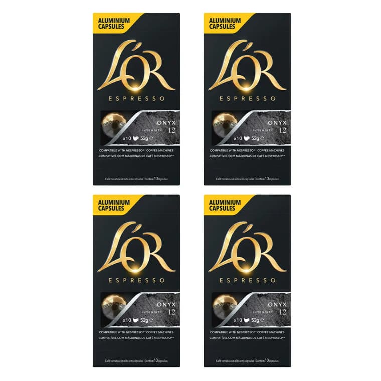 Kit 40x Cápsulas Lor ONYX Café Espresso Compatível Nespresso