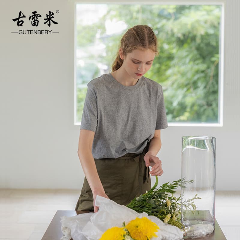 Guremi avental de meio comprimento para cozinha doméstica, à prova d'água, à prova de óleo, versão coreana, café, leite,