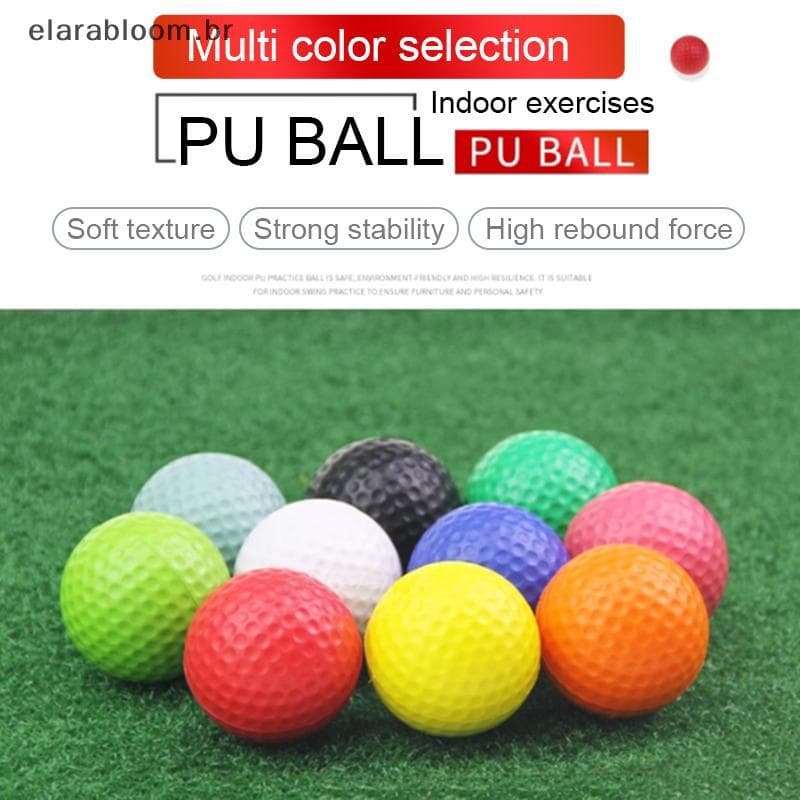 42Mm Cor Misturada Espuma Pu Esponja Sólida Bola Macia De Prática De Golfe Interna Brinquedo