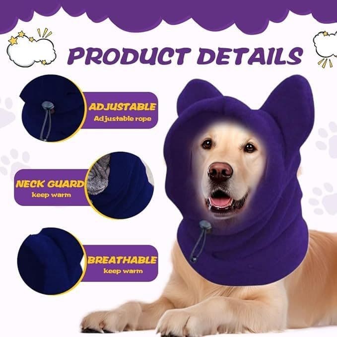 Gorro De Lã Térmica De Inverno Para Cães E Gatos – Chapéus Casuais Fofos Animais De Estimação De Cor Sólida