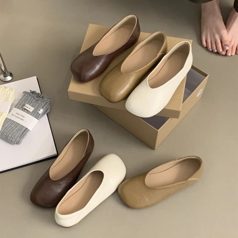 Sapatilhas Femininas Elegantes de Verão, Estilo Francês, Bico Quadrado, Verde, Mary Janes, Sapatilhas Casuais Fofas, Sap