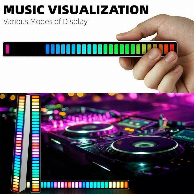 premium-RGB Lâmpada De Captação De Som LED Atmosfera Luzes Música Ritmo Luz Cor Sincronização Para Festa Sala Esportes D