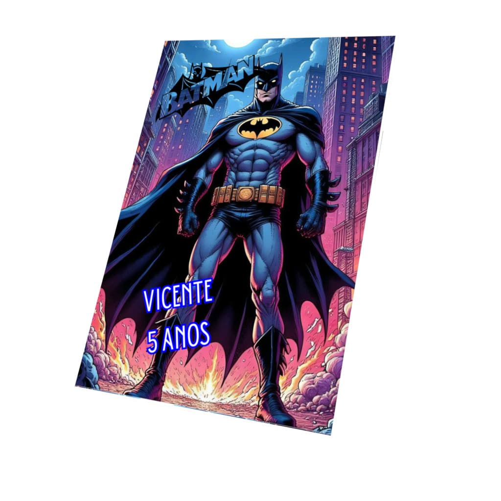 Kit Livrinhos para Colorir Batman Lembrancinhas Personalizado com nome e idade