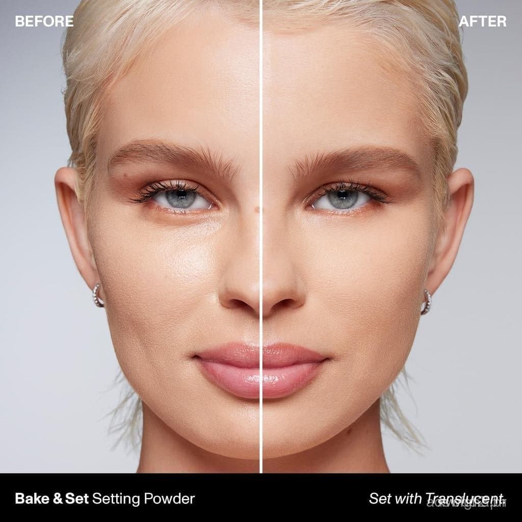 Pó para Maquiagem MorpheMini - Leve, sem talco, adequado para maquiagem facial, efeito de maquiagem suave e natural - Re