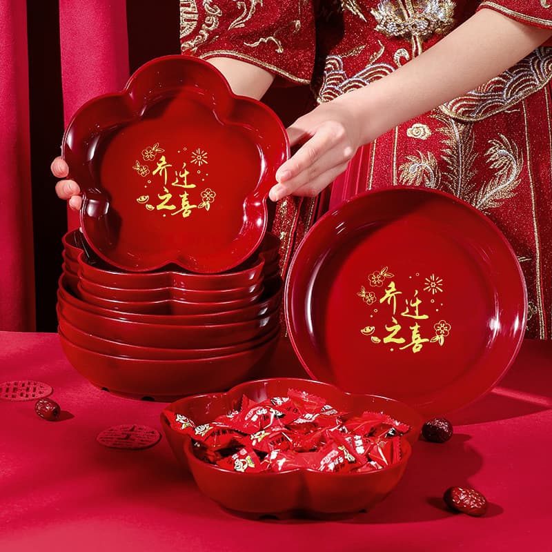 Prato de frutas para casamento, sala de estar, vermelho, casamento, doces, suprimentos de casamento, Daquan, casamento,