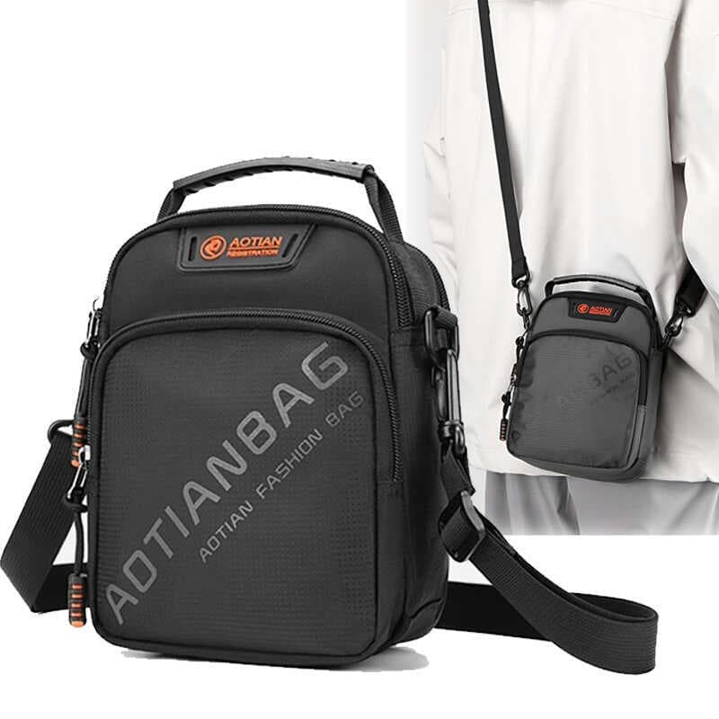 Novos homens à prova dwaterproof água Oxford pano Casual pequeno saco de ombro mensageiro portátil Mini mochila saco do