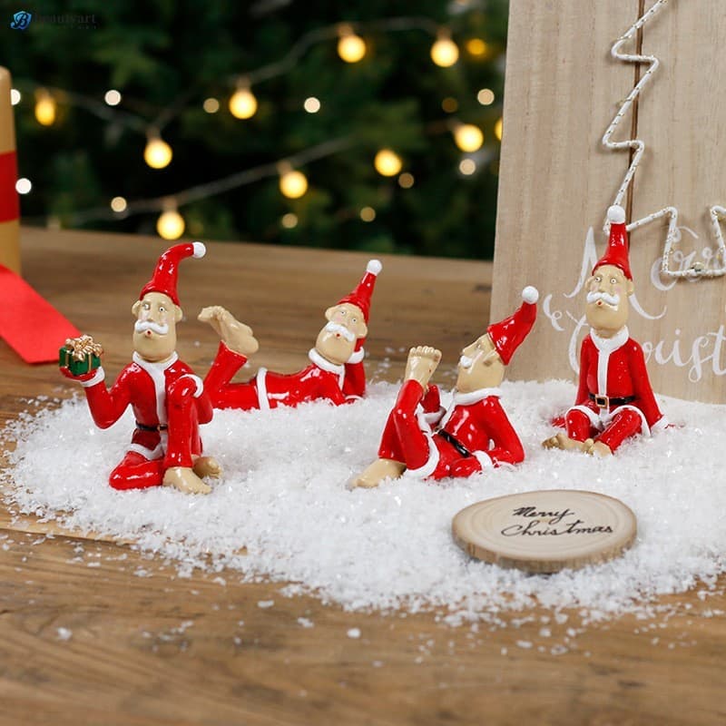 Ornamento De Resina Engraçada De Papai Noel , Decoração De Festa Em Casa De Natal , Presente Festivo Para Temporada De F