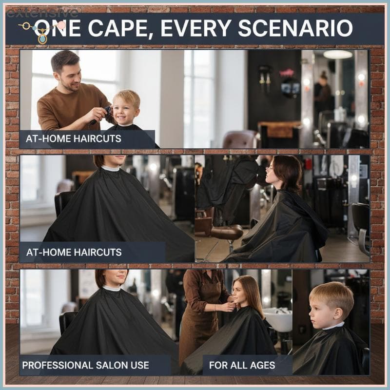 Capa De Corte De Cabelo EA & Moda Barbeiro Ajustável À Prova D'água Para Uso Doméstico Pessoal Em Salão Profissional .