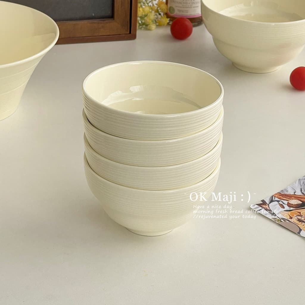Tigela de arroz doméstica 20cm, tigela de macarrão de cerâmica, grande e bonita, conjunto de tigela de alto valor, combi