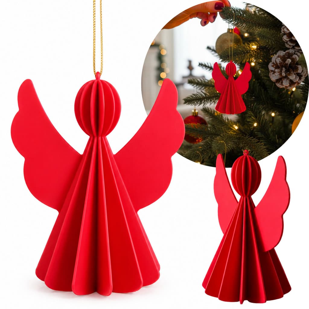 Kit 12/24 pcs Enfeite De Natal Pendurado Anjo Prata Ou Dourado Para Árvore Decoração 5CM