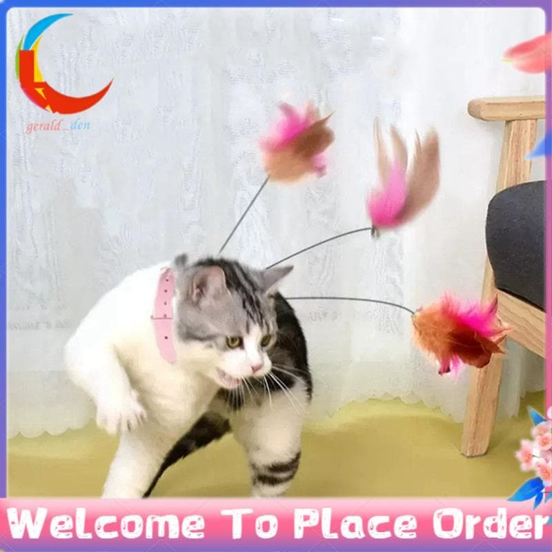 Brinquedos De Treinamento De Varinha De Teaser Rosa Com Coleira De Animais De Estimação De Sino Para Gatos