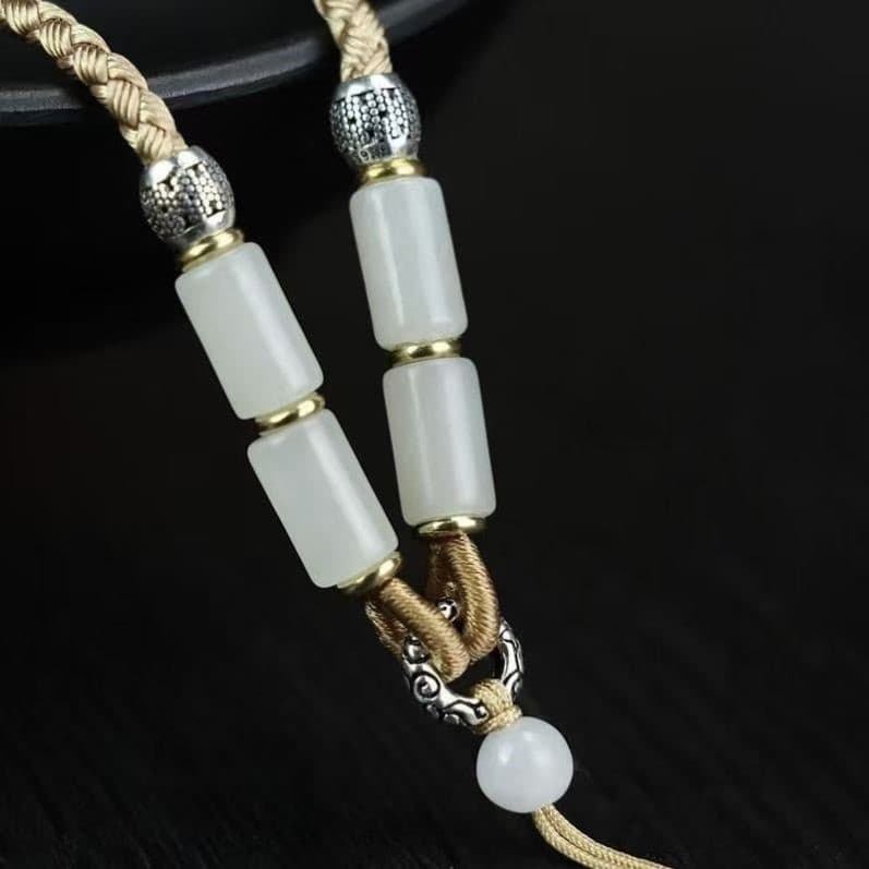Jade pingente cordão trançado jade pingente jade pingente Guanyin buda fivela segura das mulheres dos homens pendurado p