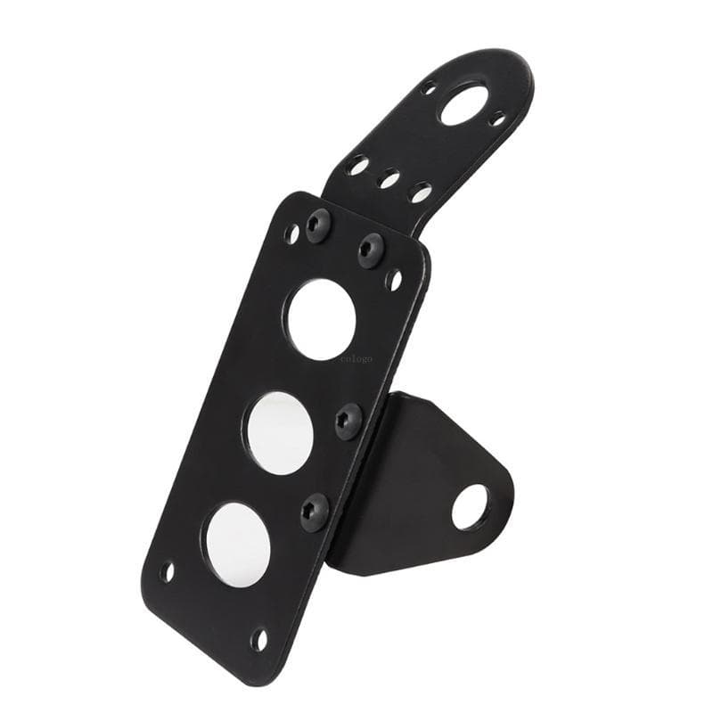 Alumínio Suporte Montagem Da Placa Lateral Motocicleta Acabamento Preto Realocação Traseira Articulação Ajustá