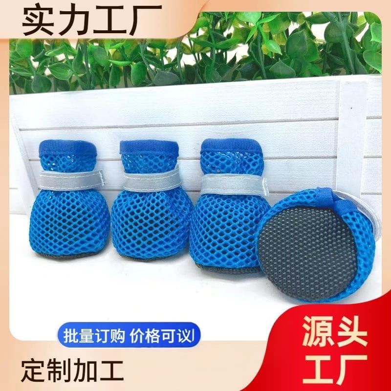 Cão respirável malha sapatos verão anti-escaldante sapatos para cães pequeno de tamanho médio cão Bichon passeio anti-su