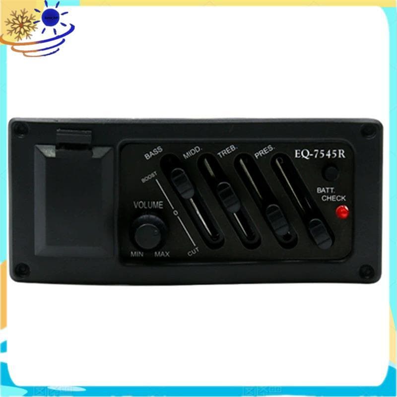 [Le's Shop] Captador De Guitarra EQ 4 Band 7545R Equalizador Tuner Ajustável Acessório Amplificador De Pré-Acústica